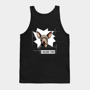 Funny Hairless Terrier Dog Owner Humor Tank Top